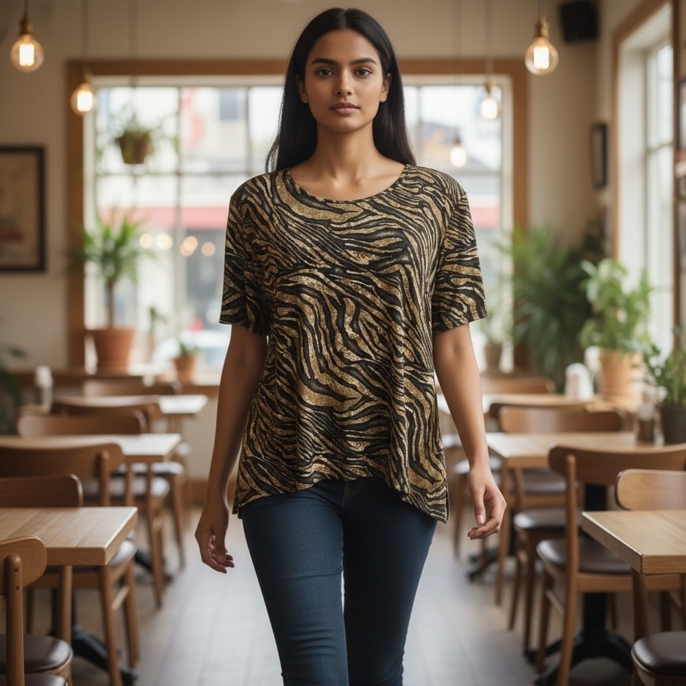 Vintage Shair Aide Animal Print Blouse